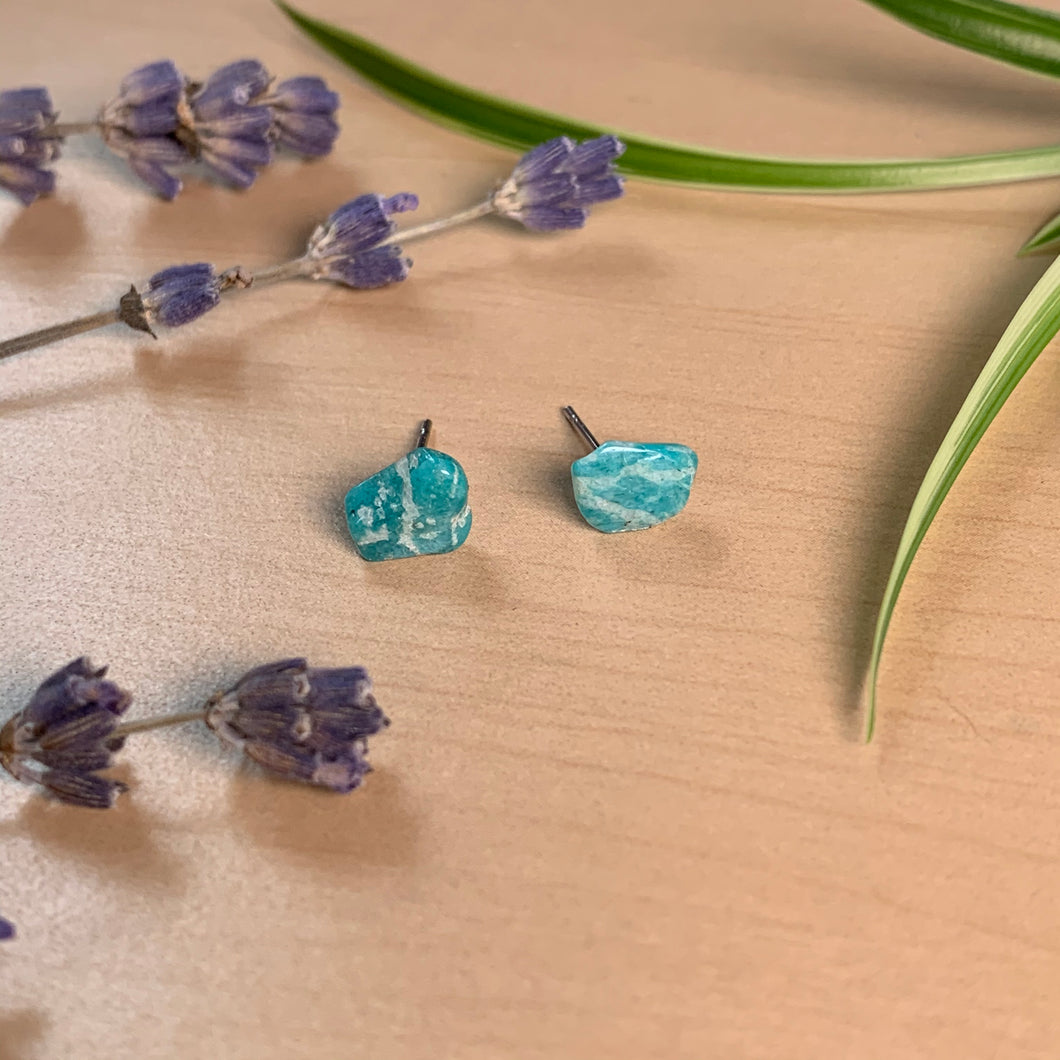 amazonite studs