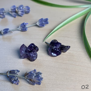 amethyst cluster studs