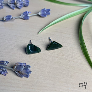 jade nephrite studs