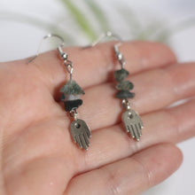 Load image into Gallery viewer, &quot;lend a hand&quot; drop earrings
