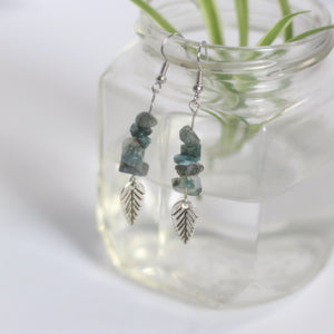 "don't leaf me" drop earrings