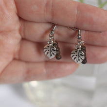 Load image into Gallery viewer, &quot;monstera-ing contest&quot; drop earrings
