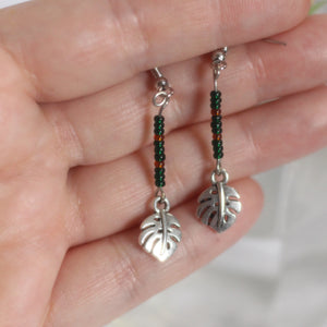 "monstera-ing contest" drop earrings