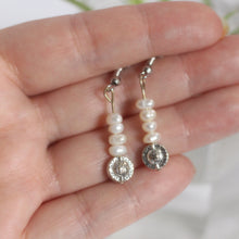 Load image into Gallery viewer, sun and moon drop earrings
