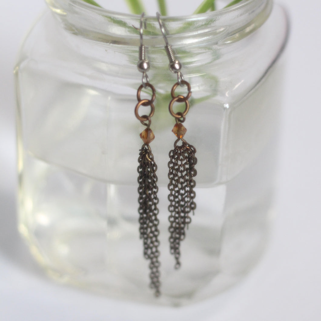 drop chain vintage earrings