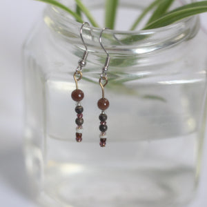 glass bead drop earrings