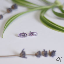 Load image into Gallery viewer, polished amethyst studs
