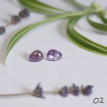 Load image into Gallery viewer, polished amethyst studs
