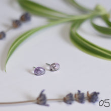 Load image into Gallery viewer, polished amethyst studs
