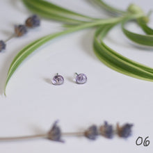 Load image into Gallery viewer, polished amethyst studs
