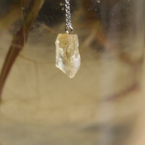 citrine spear pendant necklace