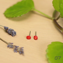 Load image into Gallery viewer, red coral studs
