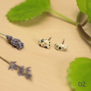 dalmatian jasper studs