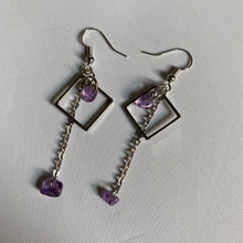 Load image into Gallery viewer, &quot;double diamond&quot; drop earrings
