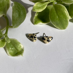 dalmatian jasper studs