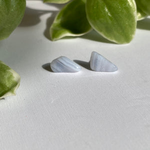 blue lace agate studs