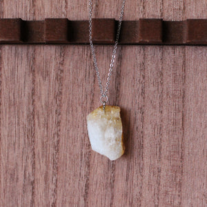 citrine spear pendant necklace