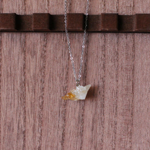 citrine spear pendant necklace