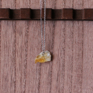 citrine spear pendant necklace