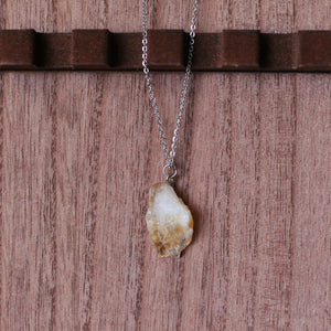 citrine spear pendant necklace