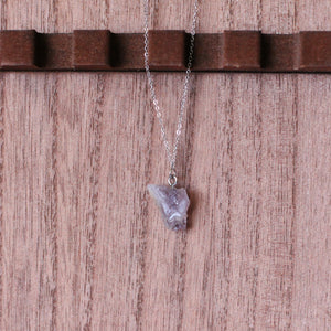 amethyst spear pendant necklace