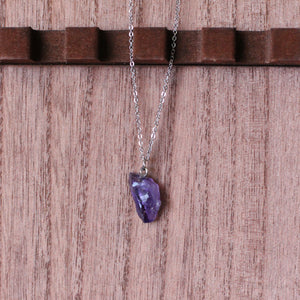 amethyst spear pendant necklace