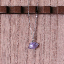 Load image into Gallery viewer, amethyst spear pendant necklace
