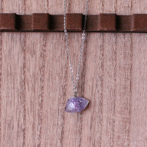 amethyst spear pendant necklace