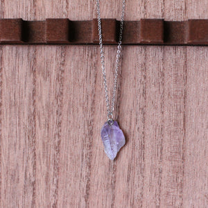 amethyst spear pendant necklace