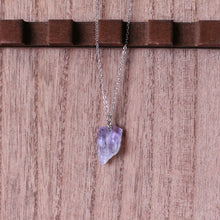 Load image into Gallery viewer, amethyst spear pendant necklace
