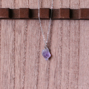 amethyst spear pendant necklace