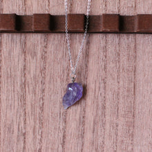 Load image into Gallery viewer, amethyst spear pendant necklace
