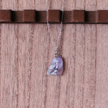 Load image into Gallery viewer, amethyst spear pendant necklace
