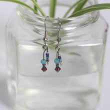 Load image into Gallery viewer, glass bead drop earrings
